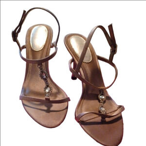 💙🌺Touch of Nina Tan Heels Elegant Strappy Design
